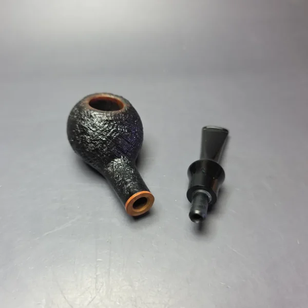 Buckeye Sandblasted Squat Tomato Estate Briar Pipe, American Estates - Image 10