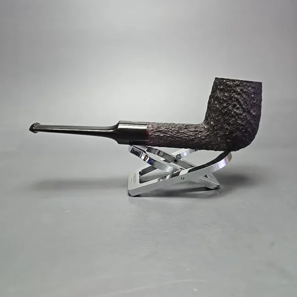 James Upshall Bark Group 5 Partially Rusticated Billiard Estate Briar Pipe, Unsmoked - Image 4