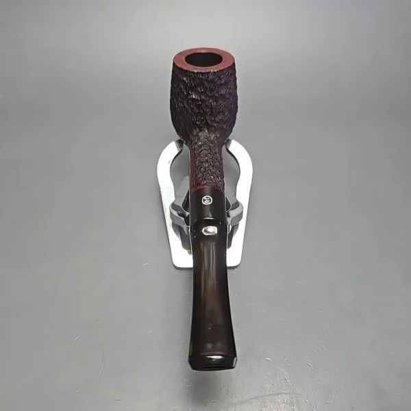 James Upshall Bark Group 5 Partially Rusticated Billiard Estate Briar Pipe, Unsmoked - Image 5
