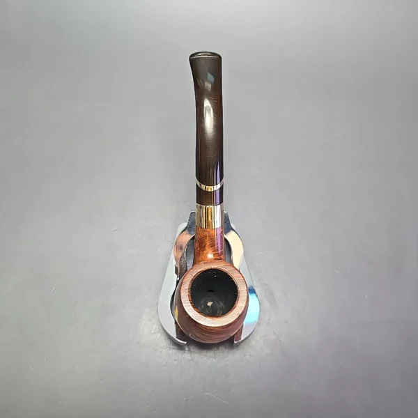 GBD Ellipse 508 Smooth Bent Billiard w/ Brass Estate Briar Pipe, English Estates - Image 8