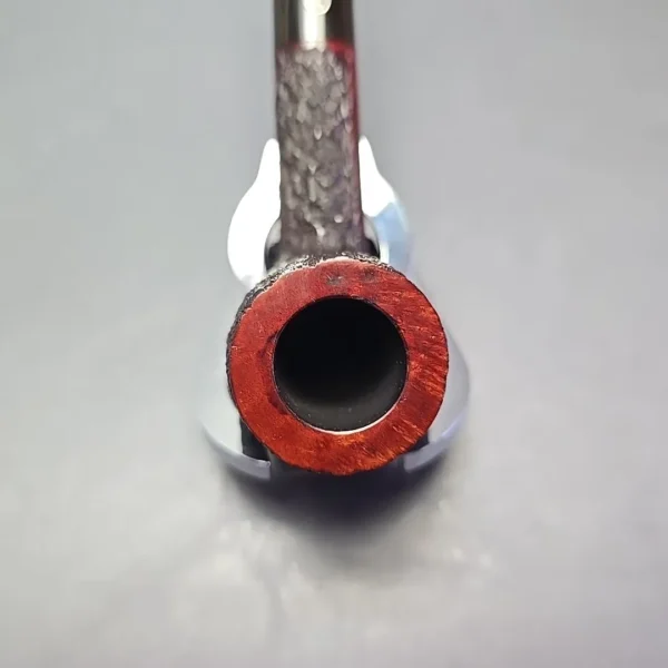 James Upshall Bark Group 5 Partially Rusticated Billiard Estate Briar Pipe, Unsmoked - Image 6