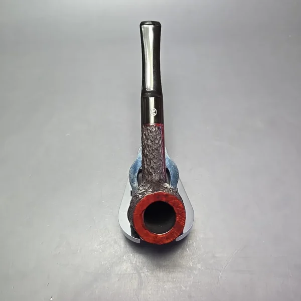 James Upshall Bark Group 5 Partially Rusticated Billiard Estate Briar Pipe, Unsmoked - Image 8