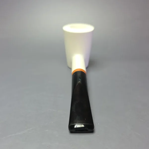 MBSD Meerschaum Deluxe Smooth Poker Block Meerschaum Pipe, Briar-Mortise, New - Image 6