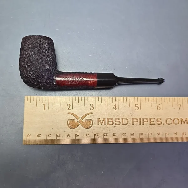 James Upshall Bark Group 5 Partially Rusticated Billiard Estate Briar Pipe, Unsmoked - Image 11