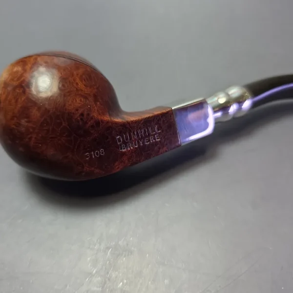 Dunhill 1992 Bruyere 3108 Smooth Bulldog w/ Silver Spigot Estate Briar Pipe, English Estates - Image 8