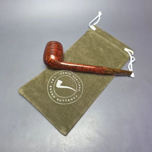 Bruno Nuttens Heritage H3 Smooth Canadian w/ Ebonite Briar Pipe, New - Image 11