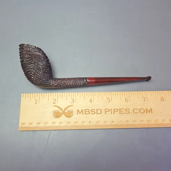 Walt Cannoy Cardinal House Munn XL Rusticated Cutty Handmade Briar Pipe, New - Image 10