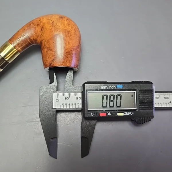 GBD Ellipse 508 Smooth Bent Billiard w/ Brass Estate Briar Pipe, English Estates - Image 14