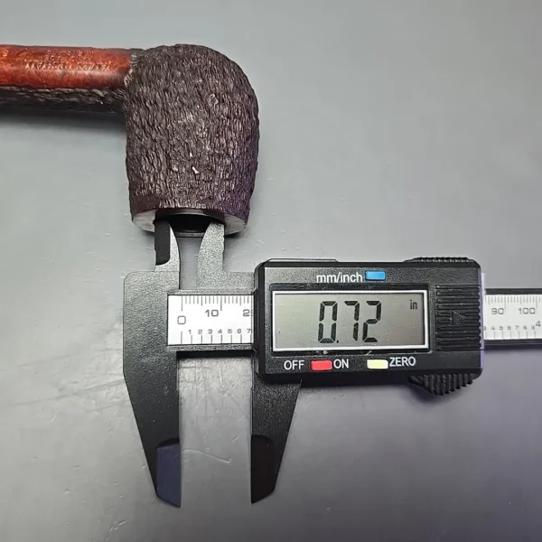 James Upshall Bark Group 5 Partially Rusticated Billiard Estate Briar Pipe, Unsmoked - Image 12