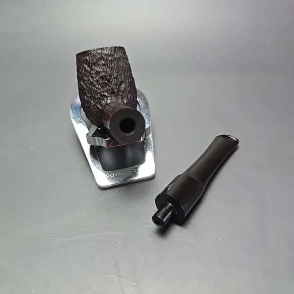 James Upshall Bark Group 5 Partially Rusticated Billiard Estate Briar Pipe, Unsmoked - Image 13