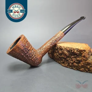Charatan's Make Reuben Era (c. 1950s) Free Hand Relief Sandblasted Dublin Estate Briar Pipe, English Estates