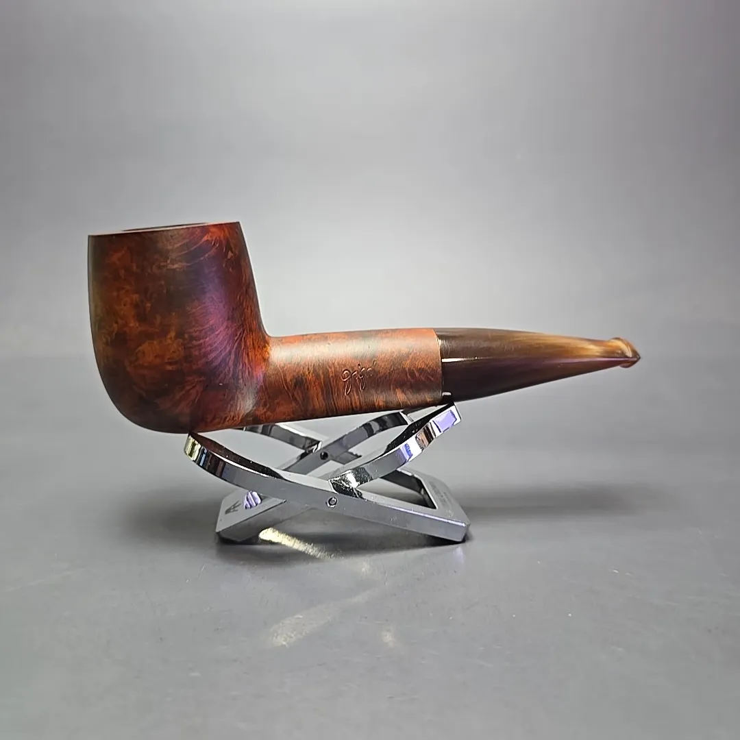 Gigi Elegance 091 Smooth Liverpool w/ Horn Estate Briar Pipe, Unsmoked, 9mm - Image 2