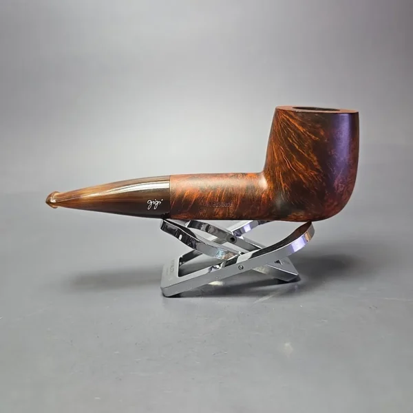 Gigi Elegance 091 Smooth Liverpool w/ Horn Estate Briar Pipe, Unsmoked, 9mm - Image 4