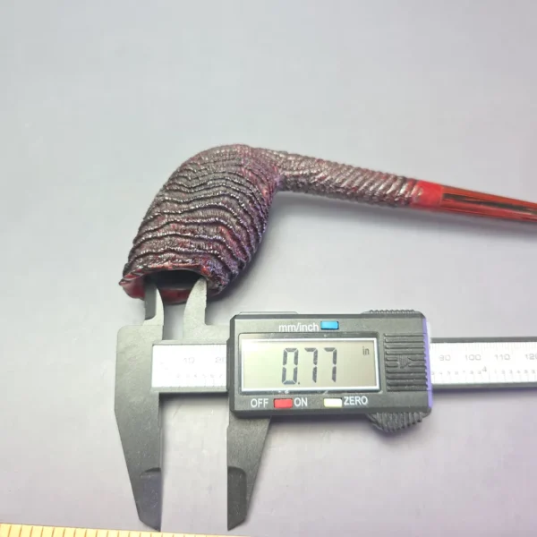 Walt Cannoy Cardinal House Munn XL Rusticated Cutty Handmade Briar Pipe, New - Image 11