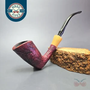 WO Larsen Super 48 Sandblasted Dublin w/ Horn Estate Briar Pipe, Danish Estates