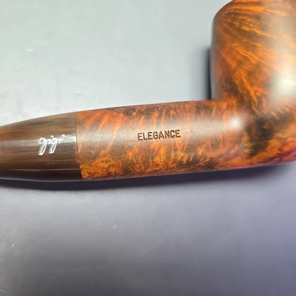 Gigi Elegance 091 Smooth Liverpool w/ Horn Estate Briar Pipe, Unsmoked, 9mm - Image 11