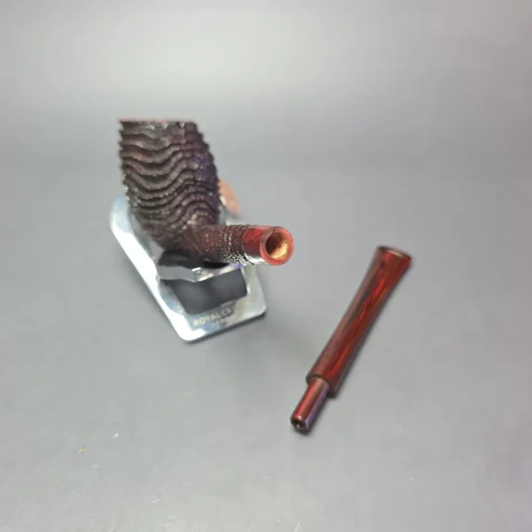 Walt Cannoy Cardinal House Munn XL Rusticated Cutty Handmade Briar Pipe, New - Image 12