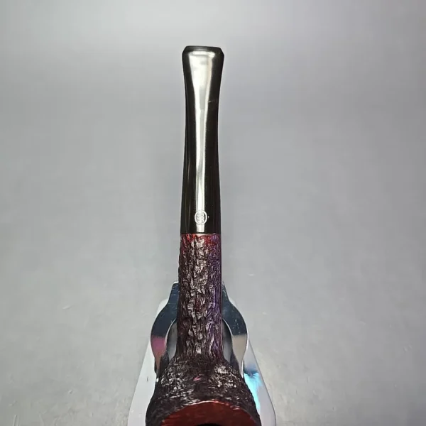 James Upshall Bark Group 5 Partially Rusticated Billiard Estate Briar Pipe, Unsmoked - Image 7