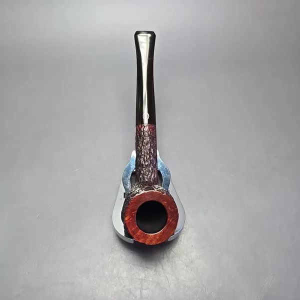 James Upshall Bark Group 5 Partially Rusticated Billiard Estate Briar Pipe, Unsmoked - Image 8