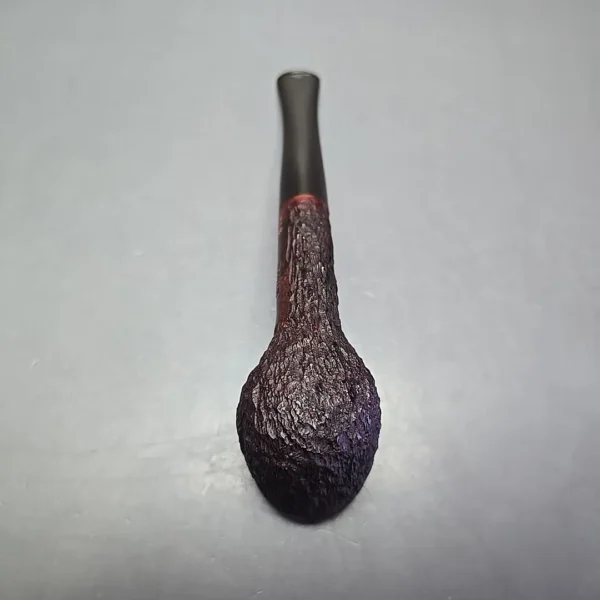 James Upshall Bark Group 5 Partially Rusticated Billiard Estate Briar Pipe, Unsmoked - Image 9