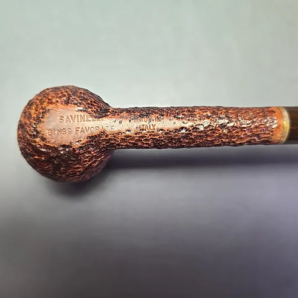 Savinelli Bing's Favorite Rusticated Billiard Estate Briar Pipe, Italian Estates, 6mm - Image 10