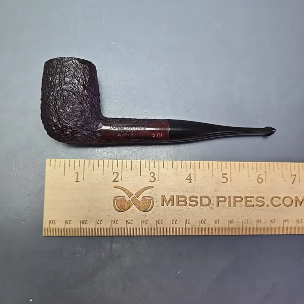 James Upshall Bark Group 5 Partially Rusticated Billiard Estate Briar Pipe, Unsmoked - Image 11