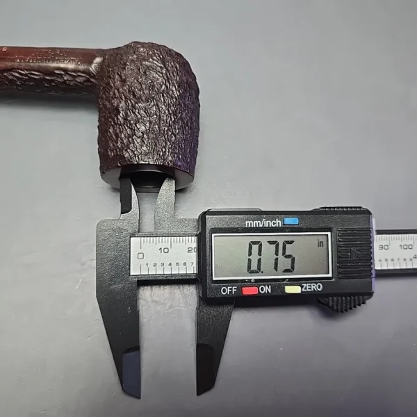 James Upshall Bark Group 5 Partially Rusticated Billiard Estate Briar Pipe, Unsmoked - Image 12