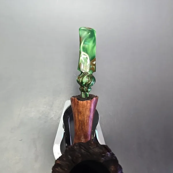 Randy Wiley Old Oak 55 Rusticated Freehand Estate Briar Pipe, American Estates - Image 7