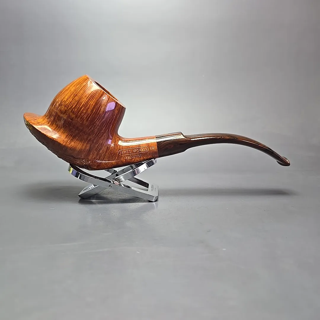 James Upshall Empire Series Executive Magnum Smooth Cup and Saucer Estate Briar Pipe, Unsmoked - Image 2