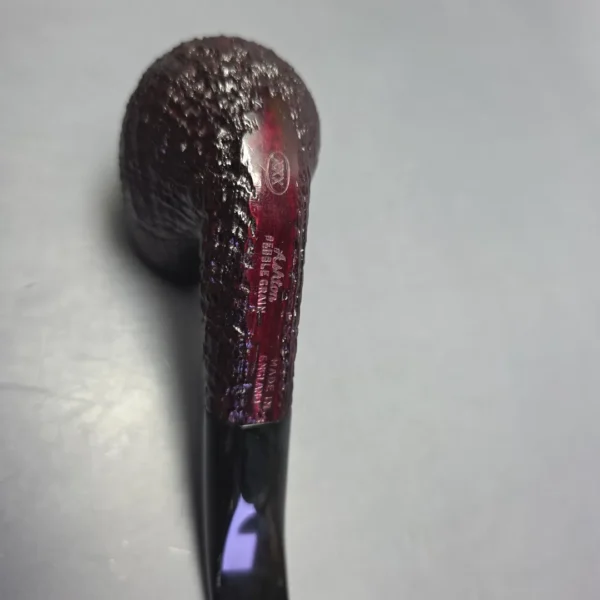 Ashton 2003 Pebble Grain XXX Sandblasted Bent Billiard Estate Briar Pipe, Unsmoked - Image 9