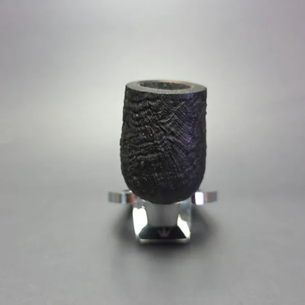 Bruno Nuttens Hand Made Sandblasted Billiard w/ Spalted Beechwood, Briar Pipe, New - Image 3