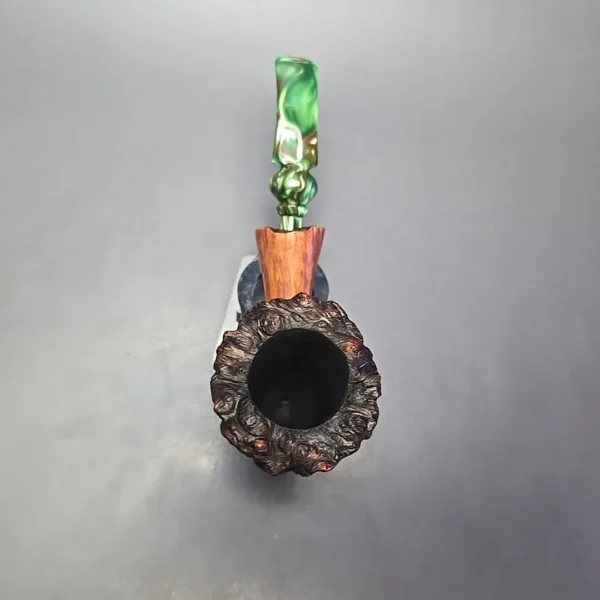 Randy Wiley Old Oak 55 Rusticated Freehand Estate Briar Pipe, American Estates - Image 8