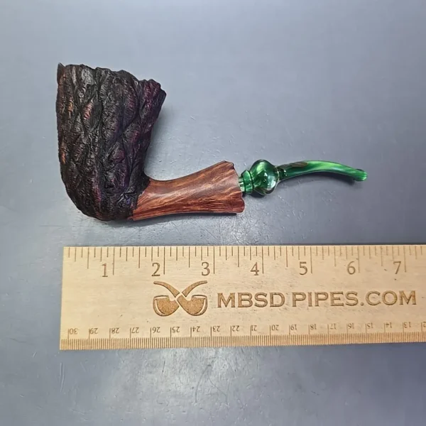 Randy Wiley Old Oak 55 Rusticated Freehand Estate Briar Pipe, American Estates - Image 11