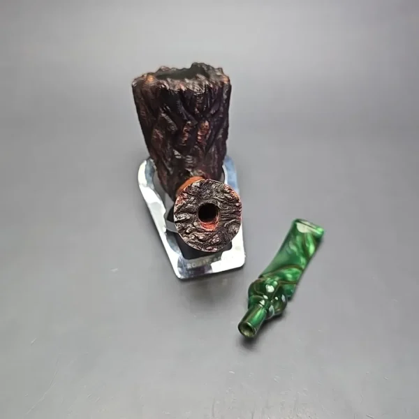Randy Wiley Old Oak 55 Rusticated Freehand Estate Briar Pipe, American Estates - Image 13