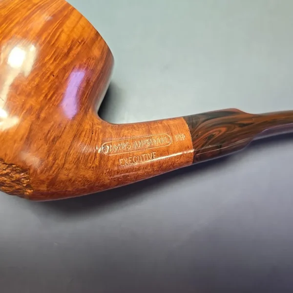 James Upshall Empire Series Executive Magnum Smooth Cup and Saucer Estate Briar Pipe, Unsmoked - Image 10
