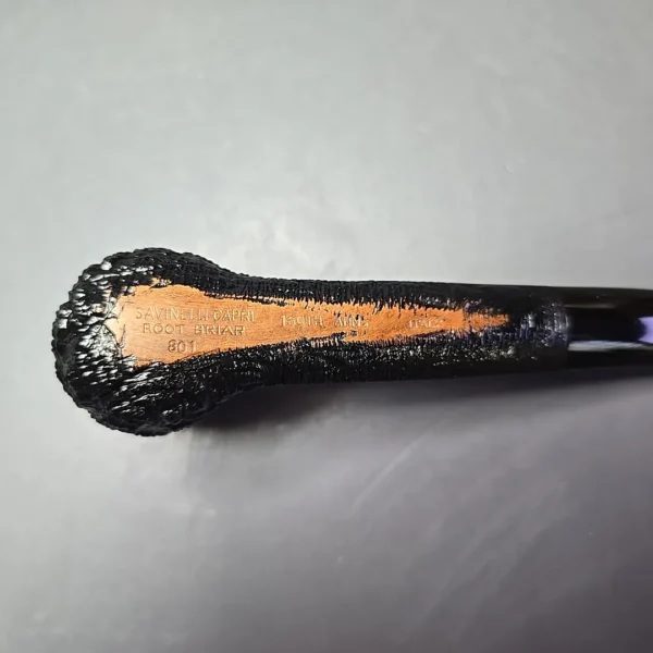 Savinelli 150th Anniversary Capri Root Briar 801 Rusticated Canadian Briar Pipe, New - Image 12