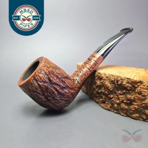 Luigi Viprati Rusticated Oval Shank Billiard Estate Briar Pipe, Italian Estates
