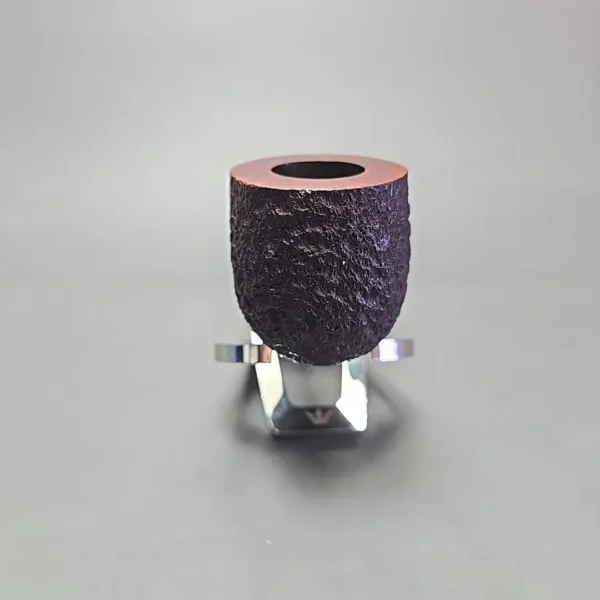 James Upshall Bark Group 5 Partially Rusticated Pot Estate Briar Pipe, Unsmoked - Image 3