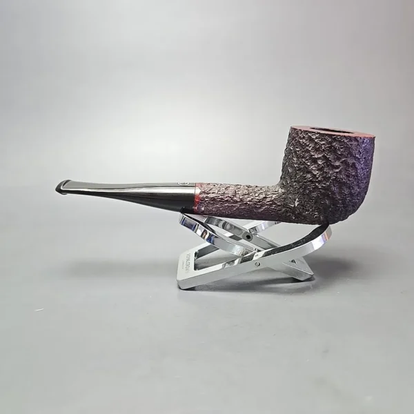 James Upshall Bark Group 5 Partially Rusticated Pot Estate Briar Pipe, Unsmoked - Image 4