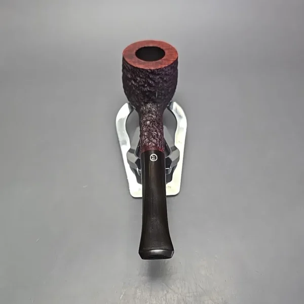 James Upshall Bark Group 5 Partially Rusticated Pot Estate Briar Pipe, Unsmoked - Image 5
