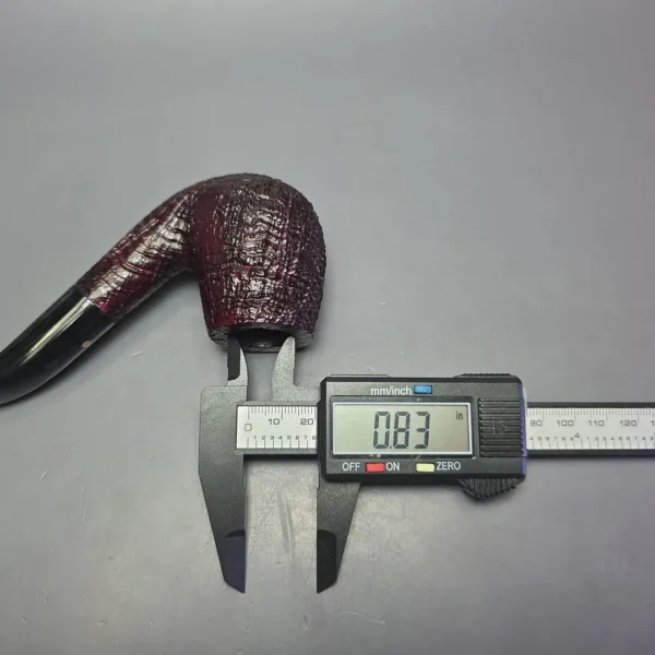 Ashton 2003 Pebble Grain XXX Sandblasted Bent Billiard Estate Briar Pipe, Unsmoked - Image 11