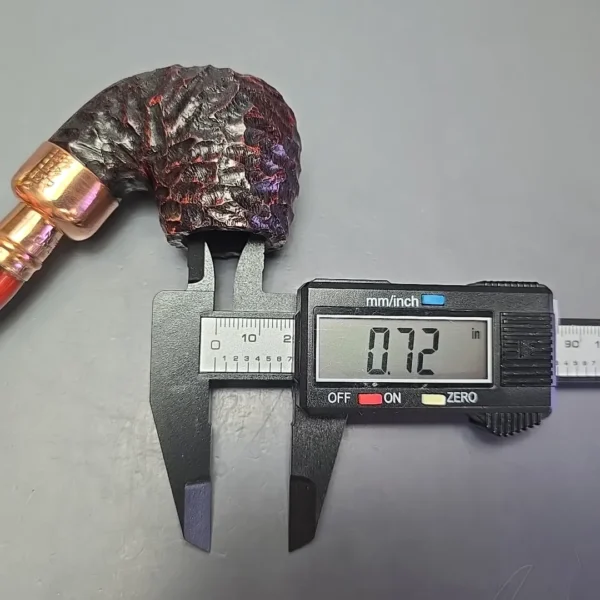 Peterson 2024 Christmas Pipe 221 Rusticated Bent Billiard Estate Briar Pipe, Unsmoked - Image 13