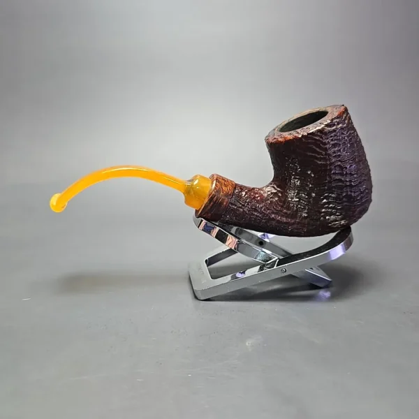 Neerup Selection Sandblasted Bent Billiard Estate Briar Pipe, Danish Estates - Image 4