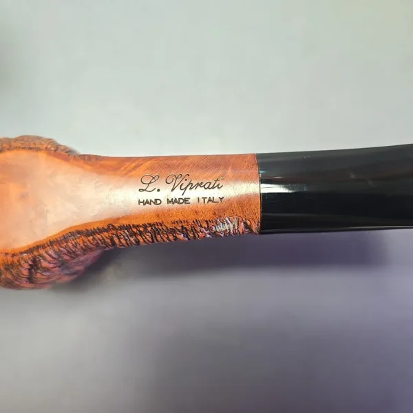 Luigi Viprati Rusticated Oval Shank Billiard Estate Briar Pipe, Italian Estates - Image 10