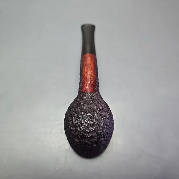 James Upshall Bark Group 5 Partially Rusticated Pot Estate Briar Pipe, Unsmoked - Image 9