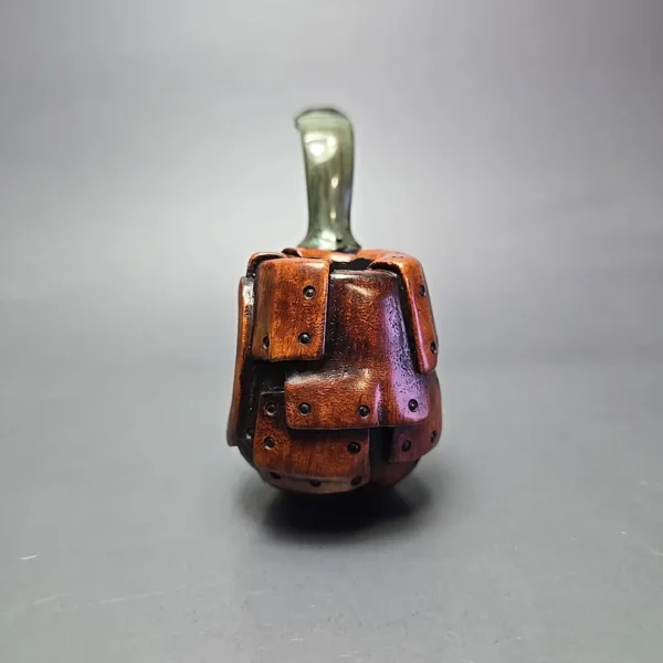 Moonlight Pipes “Steampunk” Oom Paul Estate Briar Pipe, Unsmoked - Image 3