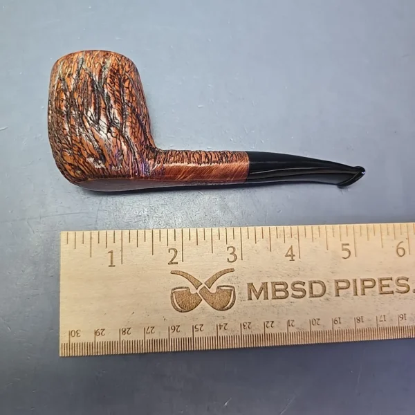 Luigi Viprati Rusticated Oval Shank Billiard Estate Briar Pipe, Italian Estates - Image 11