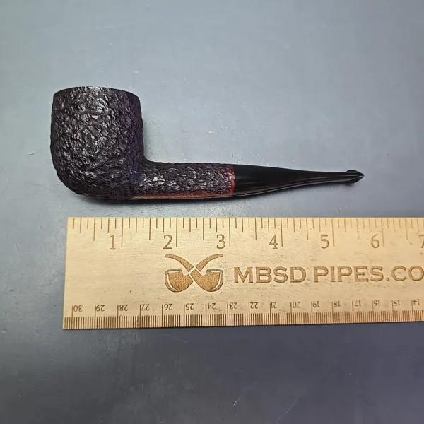 James Upshall Bark Group 5 Partially Rusticated Pot Estate Briar Pipe, Unsmoked - Image 11