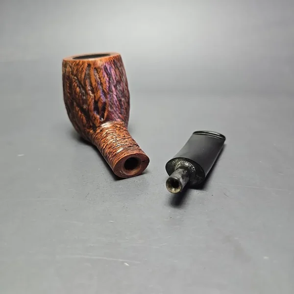 Luigi Viprati Rusticated Oval Shank Billiard Estate Briar Pipe, Italian Estates - Image 13