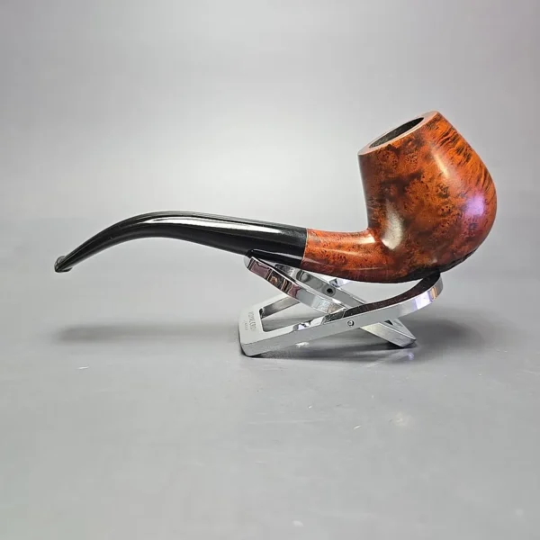 WO Larsen Rustica Partially Rusticated Bent Billiard Estate Briar Pipe, Danish Estates - Image 5